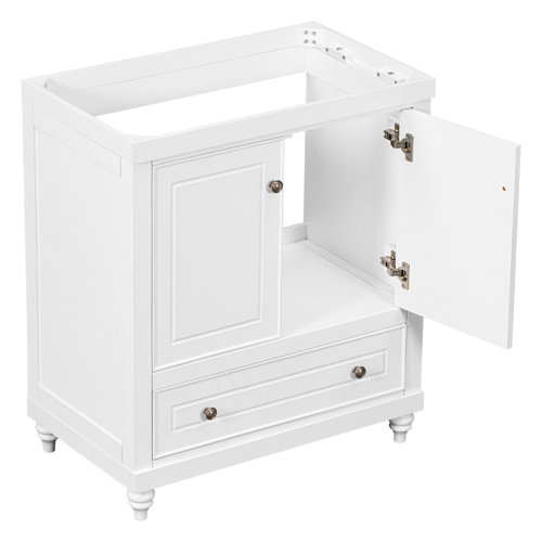 Healthomse 29.5" Single Bathroom Vanity Base only in White Wayfair